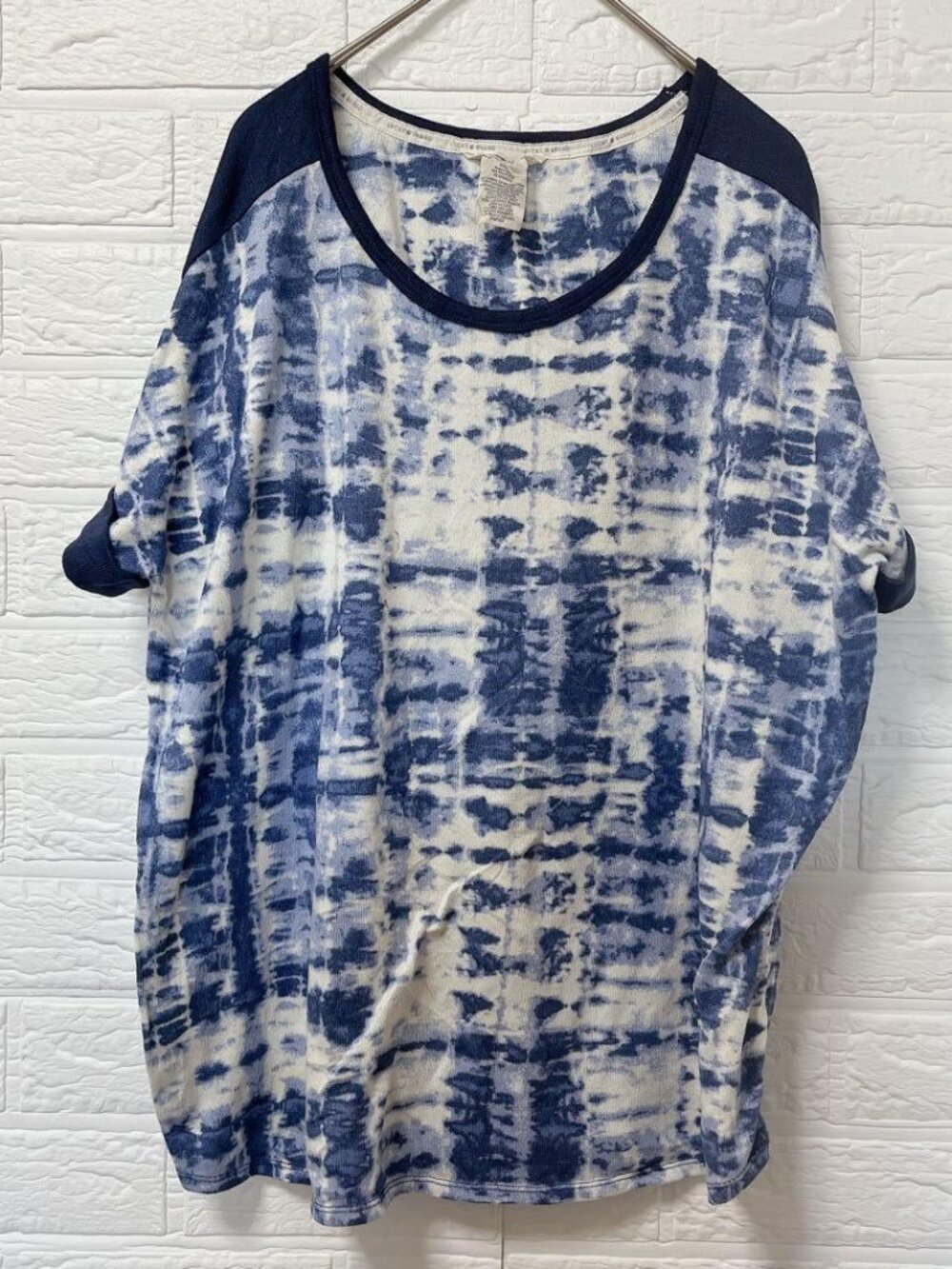 Lucky Tie-Dye T-Shirt Crew Neck Navy Blue